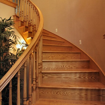 Curved Oak Stairway