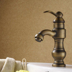 Antique Bathroom Sink Tap (Antique Copper Finish) T0427A - Bathroom Sink Faucets
