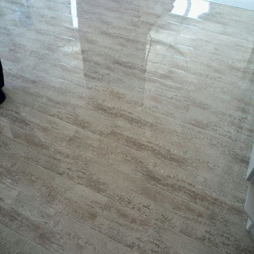 Antik Beyaz Parlak Laminat Parke Modelleri