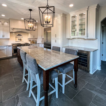 Custom White and Wood Contemporary Kitchen