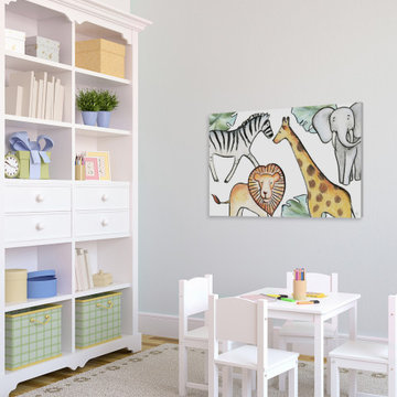 "Palms and Jungle" Painting Print on Wrapped Canvas