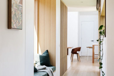 This is an example of a scandinavian hallway in Melbourne.
