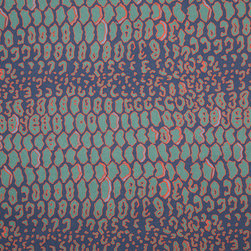 Clueit Webb Interiors Printed Fabric Collection - Scaridae Indigo - Curtain Fabric