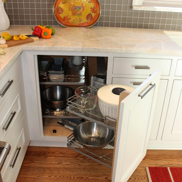 Open Concept White Kitchen - Focal Point