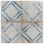Merola Tile - Kings Root Lattice Ceramic Floor and Wall Tile - Imported from Spain, our Kings Roots Lattice Ceramic Floor and Wall Tile radiates old-world European elegance. This encaustic-inspired tile features a unique, low-sheen glaze in faded antique white, beige, taupe and blue tones with floral and geometric motifs in each square. To commemorate 50 years of production, interior architect and furniture designer, Francisco Segarra, designed this collection to pay tribute to the manufacturing facility that brought his ideas to life. Each of his designs are inspired by the ceramics of the time, bringing a sense of timeless warmth and comfort into spaces. Realistic imitations of scuffs and spots that are the marks of well-loved, worn, century-old tile bring rustic charm to any interior setting. These rustic scuffs and spots convince that this tile is truly aged. Available in 9 print variations that are randomly scattered throughout each case, the variation throughout each tile mimics an authentic aged appearance. Save time and labor spent arranging smaller square tiles and instead install these durable ceramic slabs, which have four squares separated by scored grout lines. It’s durable and glazed features make this tile an ideal choice for indoor commercial and residential use, including kitchen, bathrooms, backsplashes, showers and entryways. Tile is the better choice for your space. This tile is made from natural ingredients, making it a healthy choice as it is free from allergens, VOCs, formaldehyde and PVC.