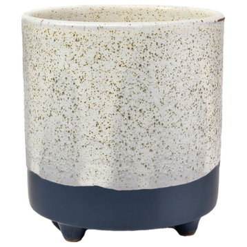 Speckled Java Planter Pot, Ceramic Cachepot for Plants, Floral Vase, Large