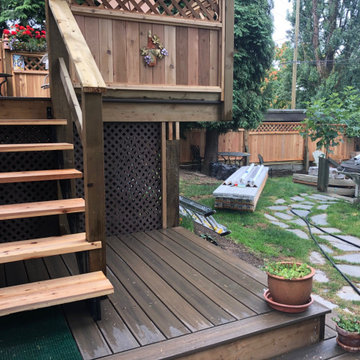 Multi level deck and fence in Vancouver