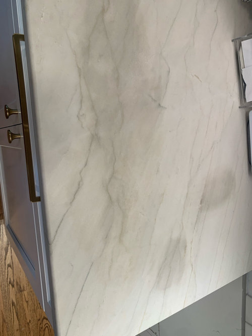 Staining on quartzite/poultice drying too long