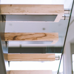 Bleached Southern Pecan stairs. - Wood Flooring