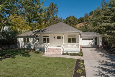 Inspiration for a farmhouse exterior home remodel in San Francisco
