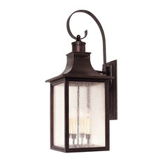 Monte Grande Outdoor Wall-Mount Lantern, English Bronze, 34.5"