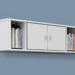 Prepac White Floating Hutch - Display And Wall Shelves 