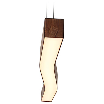 Camur LED Linear Pendant, Wood: Walnut