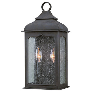 Henry Street, Pocket Outdoor Wall Lantern, Clear Seeded Glass - Incandescent Lam