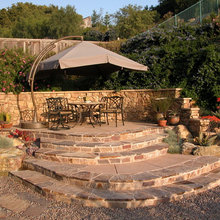 Patio Umbrella and Pillows
