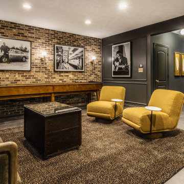 Noblesville Lower Level Speakeasy Vibe and Primary Bathroom