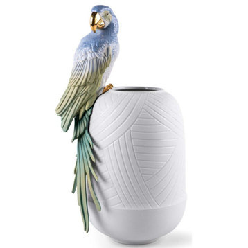 Lladro Macaw Bird Vase 01009540