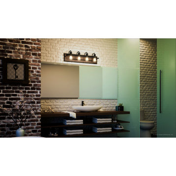 Luxury Utilitarian Bath Light, Matte Black, UEX2663