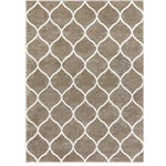 Well Woven - Well Woven Serenity Ramon Modern Moroccan Trellis Gray Area Rug 7'10" x 9'10" - The Serenity Collection is an exciting array of trendy geometric patterns and distressed-effect traditional designs, woven in a combination of cool, neutral tones with pops of vibrant color. The extra dense, 0.35" frieze yarn pile is low enough to fit under doors but maintains an exceptionally soft, plush feel. The yarn is stain resistant and doesn't shed or fade over time. Durable and easy to clean, these are perfect for long use in high traffic areas.