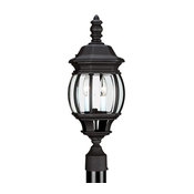 Sea Gull Lighting 2-Light Outdoor Post Lantern, Black