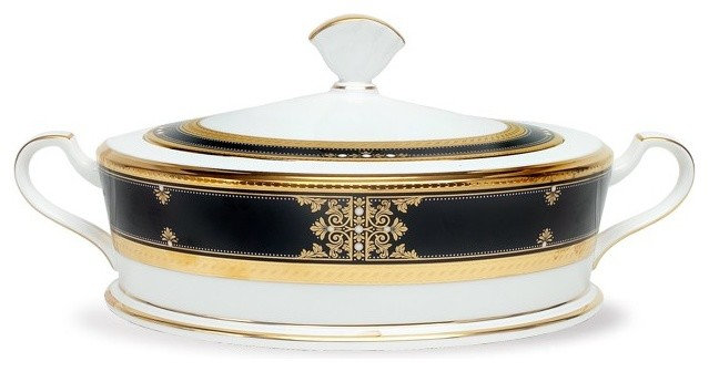 VINTAGE Noritake Round Covered Vegetable Bowl With Lid Mariana Gold