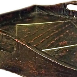 John Richard - Embossed Leather  Tray - Serving Trays