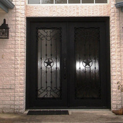 Lone Star Wrought Iron Double Door - Front Doors