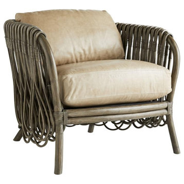 Strata Lounge Chair, Gray Wash, Rattan, 30"H (5594 3JRXM)
