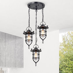 3-Light Chandelier, Flush Mount & Pendant - Pendant Lighting