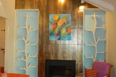 Inspiration for a contemporary living room remodel in Denver