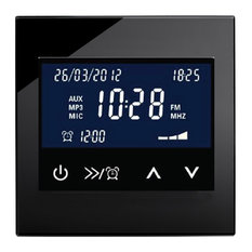 RetroTouch 2x25W T2000 in Wall Audio System, Black Glass