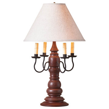 Bradford Lamp in Americana Red with Shade