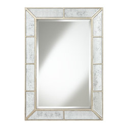 Noble Park - Deaver Silver Champagne 28"x40" Rectangular Wall Mirror - Wall Mirrors