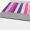 Onitiva - Rainbow StripeSoft Coral Fleece Patchwork Throw Blanket (59"-78.7")