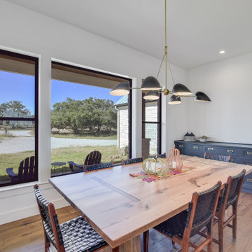 Dining Area with custom table and built in Server
