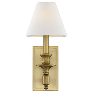 Washburn 1-Light Wall Sconce, Warm Brass