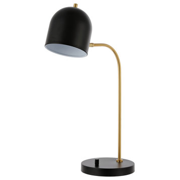 Safavieh Drina Table Lamp With USB Port  Black/Gold