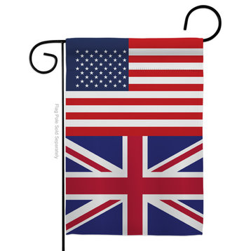 United Kingdom US Friendship of the World Nationality Garden Flag