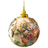 Hand-Painted Butterfly Porcelain Ball Ornament