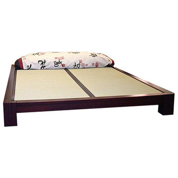 Tatami Platform Bed, Dark Walnut, Twin