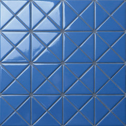 Artistic Pool Tile: Cornflower blue glossy - TR2-SA-P3 - Mosaic Tile