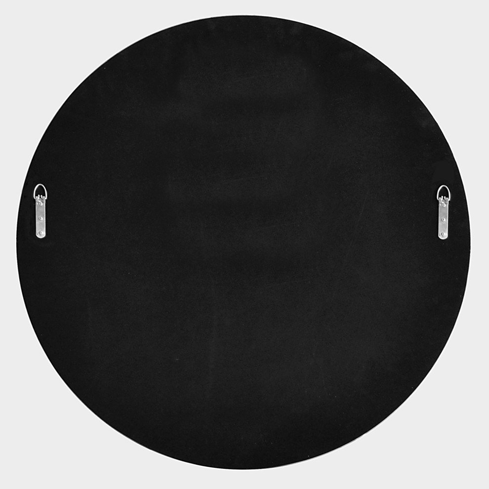 Cheyenne Framed Round Mirror, Black