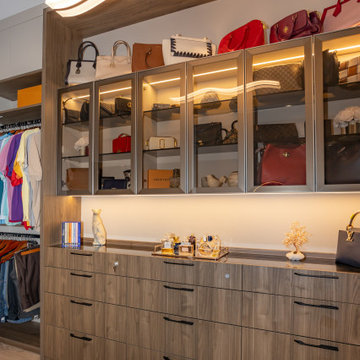 A luxury closet designed for ultimate sophistication