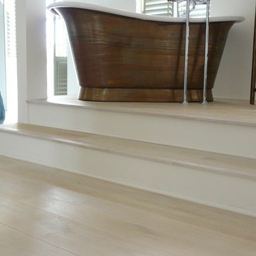Hamptons style white oak floors for a Sussex beach house