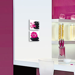 Platin Art's Deco Glass Wall Decor- Beauty - Set of 2 - Wallpaper