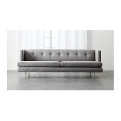 avec grey sofa with brushed stainless steel legs | CB2 - Sofas