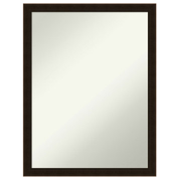 Espresso Brown Non-Beveled Wood Wall Mirror 20x26 in.