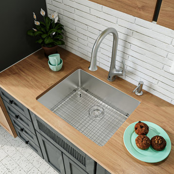 Karran NC-420 23" Undermount Single Bowl Stainless Steel Kitchen Sink