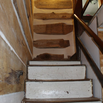 Antique Log Cabin Stairs