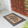 Bronze Rubber and Coir Tree of Life Classic Paisley Doormat, 30"x48"